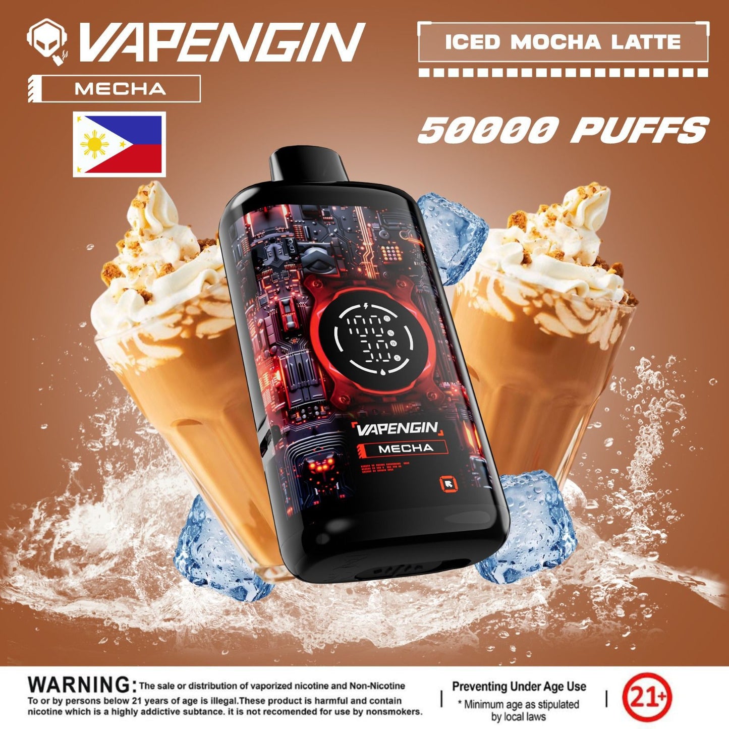 Vapengin Mecha 50000 Puffs – Iced Mocha Latte Disposable Vape
