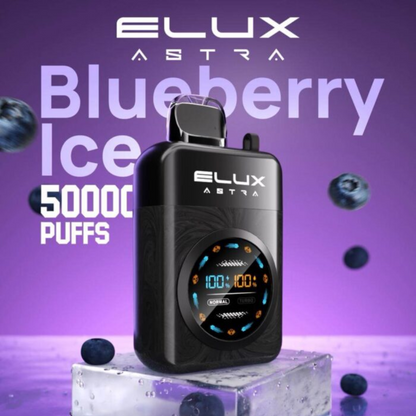 ELUX ASTRA 50K PUFFS DISPOSABLE VAPE (Turbo Mode) Blueberry Ice UAE Ras Al Khaimah