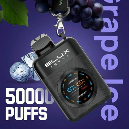 ELUX ASTRA 50K PUFFS DISPOSABLE VAPE (Turbo Mode) Grape Ice UAE Abu Dhabi