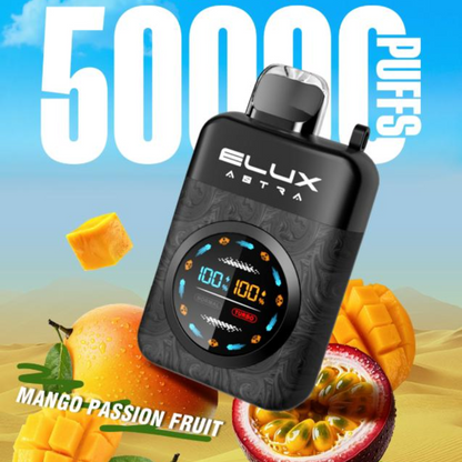 ELUX ASTRA 50K PUFFS DISPOSABLE VAPE (Turbo Mode) Mango Passion Fruit UAE Abu Dhabi