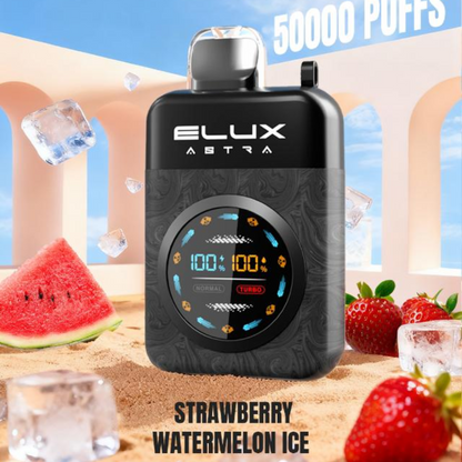 ELUX ASTRA 50K PUFFS DISPOSABLE VAPE (Turbo Mode) Strawberry Watermelon Ice UAE Umm Al Quwain