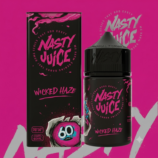 Wicked Haze by Nasty (60ml Zero Nicotine Shortfill)