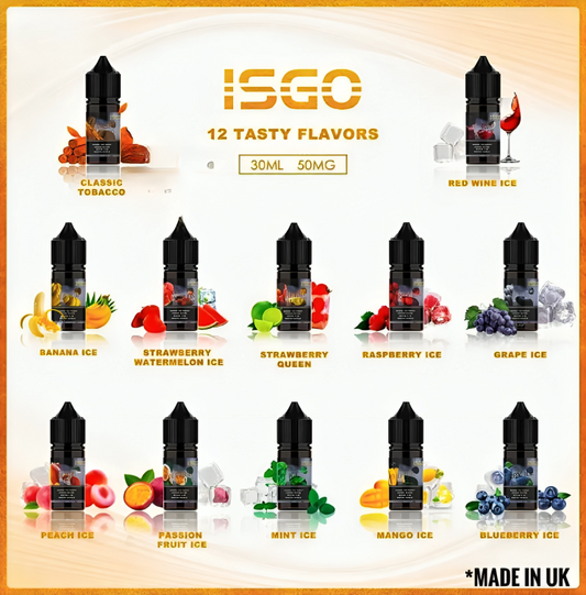 ISGO Salt Nic 30ml E-Liquid – 25mg &amp; 50mg | Dubai UAE