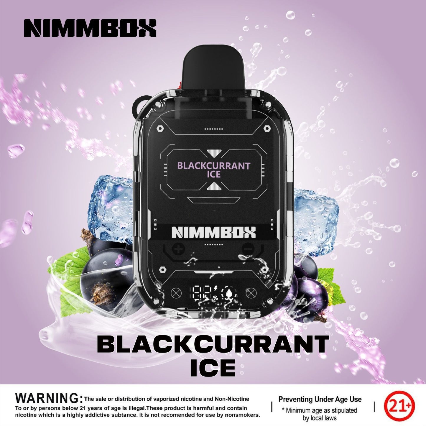 Nimmbox 10000 Puffs – Blackcurrant Ice Disposable Vape