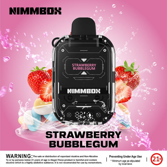 Nimmbox 10000 Puffs – Strawberry Bubblegum Disposable Vape