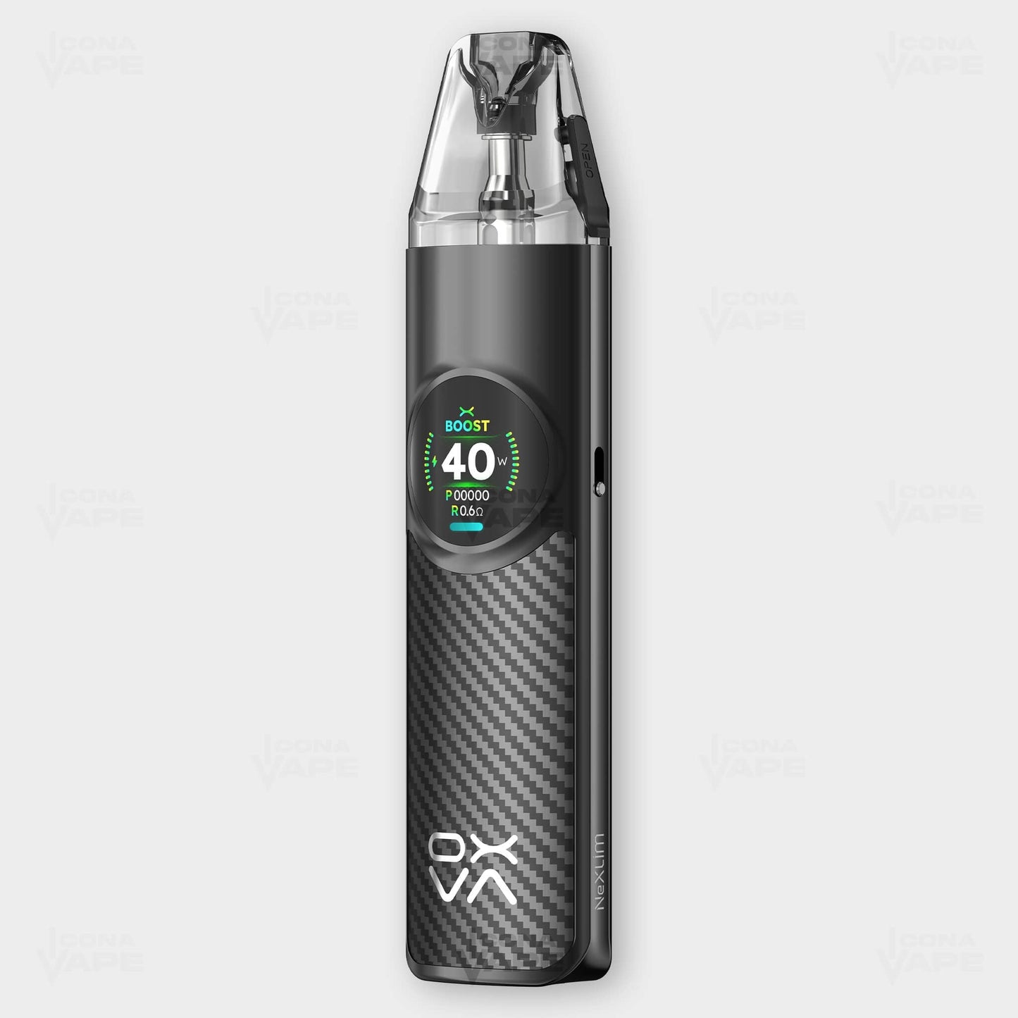 oxva nexlim black warrior pod vape with screen dual mesh airflow control 1500mah battery