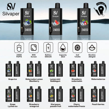 Silvaper 24000 Puffs Disposable Vape | Dubai UAE