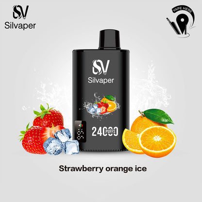 SILVAPER 24000 PUFFS DISPOSABLE VAPE Strawberry Orange Ice UAE Dubai