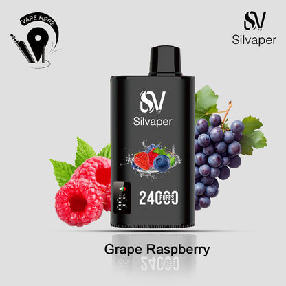SILVAPER 24000 PUFFS DISPOSABLE VAPE Grape Raspberry UAE Dubai & Ajman