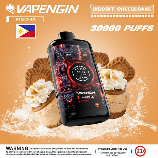 Vapengin Mecha 50000 Puffs – Biscoff Cheesecake Disposable Vape