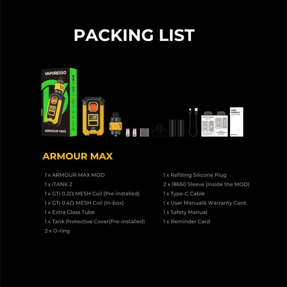 Vaporesso Armour Max 220W Vape Kit – Box Mod | Dubai UAE