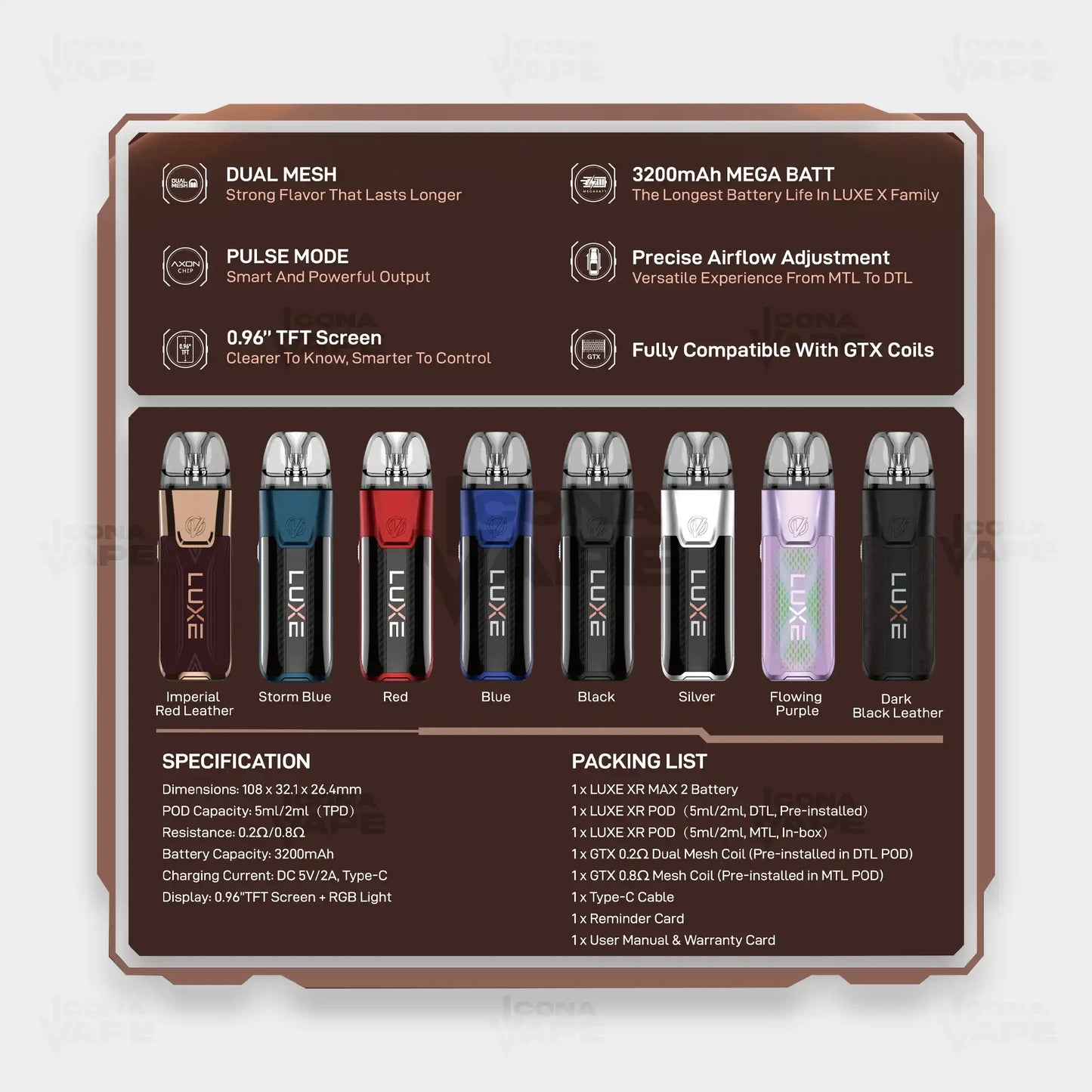 VAPORESSO LUXE XR MAX 2 POD KIT