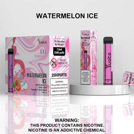 Yuoto XXL Disposable Vape – Watermelon Ice (2500 Puffs)