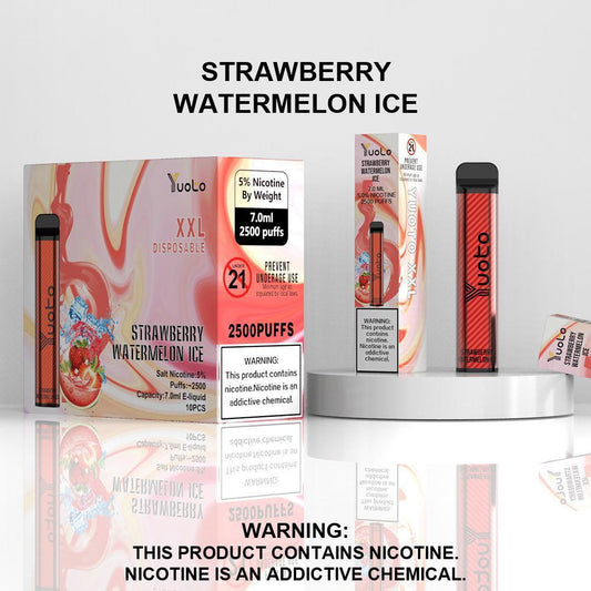 Yuoto XXL Disposable Vape – Strawberry Watermelon Ice (2500 Puffs)