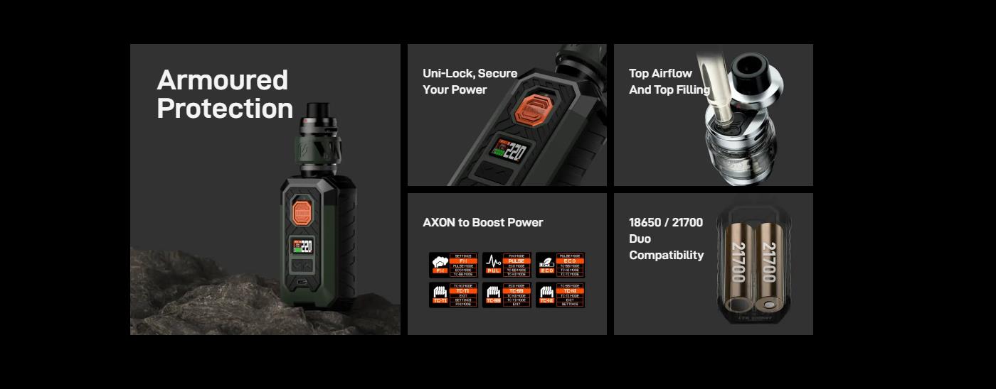 Vaporesso Armour Max 220W Vape Kit – Box Mod | Dubai UAE