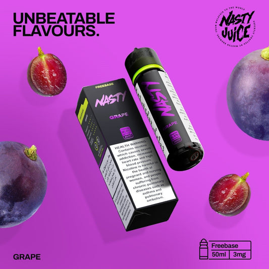 Nasty Grape 50ml Freebase Vape Juice – 3mg | Dubai UAE