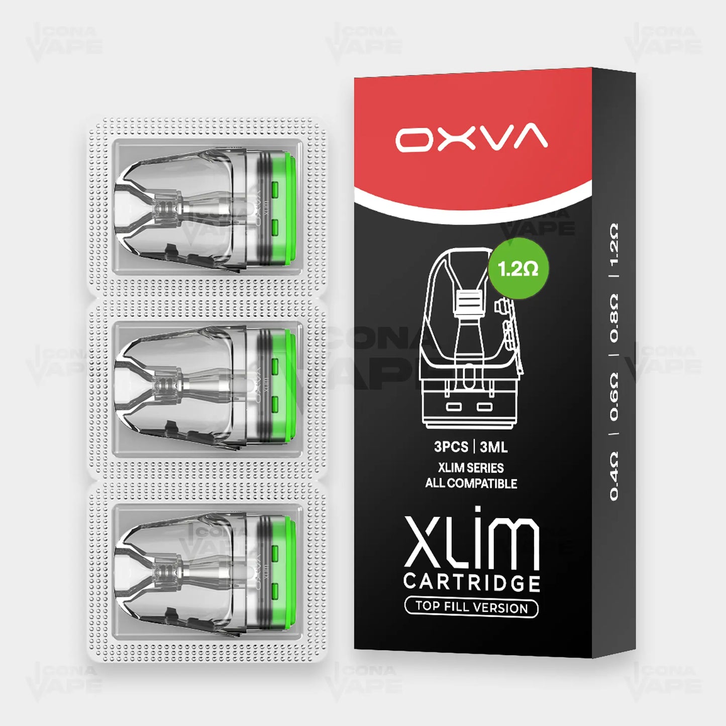 OXVA Xlim Top Fill Cartridge 1.2ohm 3ml MTL pod Pakistan buy at ICONA VAPE