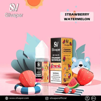 Silvaper Salt Nicotine 30ml E-liquid - Strawberry Watermelon - E-liquid - Vapes Uae