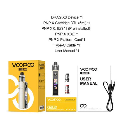 Voopoo Drag X3 Pod Mod Kit – 80W | Dubai UAE