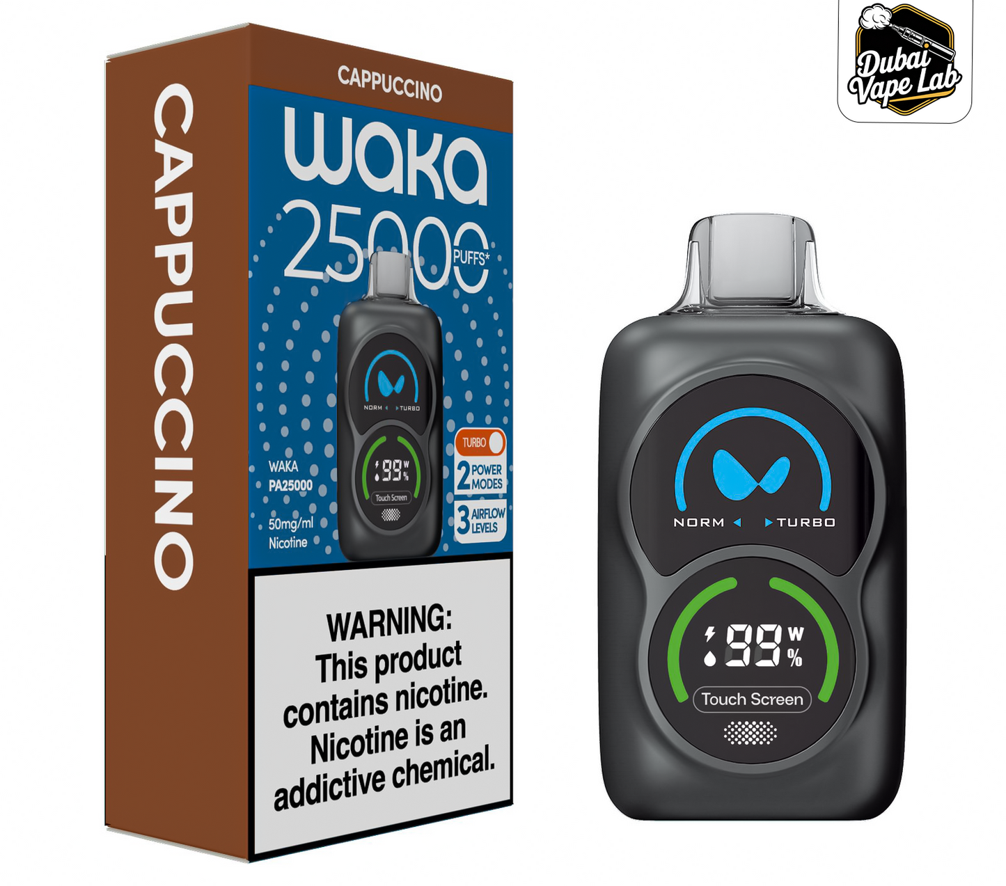 Waka PA25000 Disposable Vape – 25,000 Puffs, Dual Mode | Dubai UAE