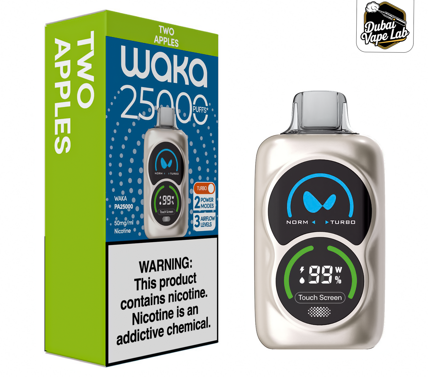 Waka PA25000 Disposable Vape – 25,000 Puffs, Dual Mode | Dubai UAE